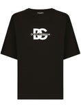 Carica l'immagine nel visualizzatore della galleria, T-shirt manica corta in cotone stampa DG logo

