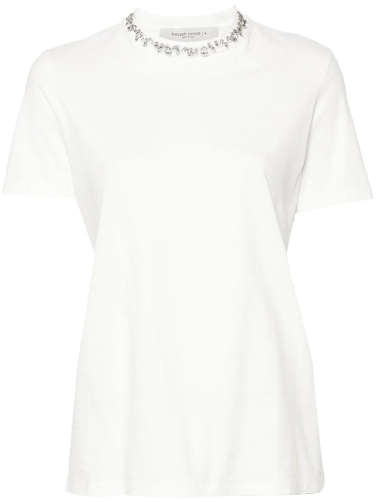 T-shirt Donna GOLDEN GOOSE Vintage white
