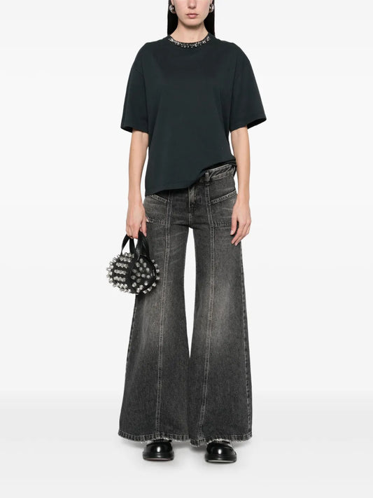 T-shirt Donna GOLDEN GOOSE Washed black