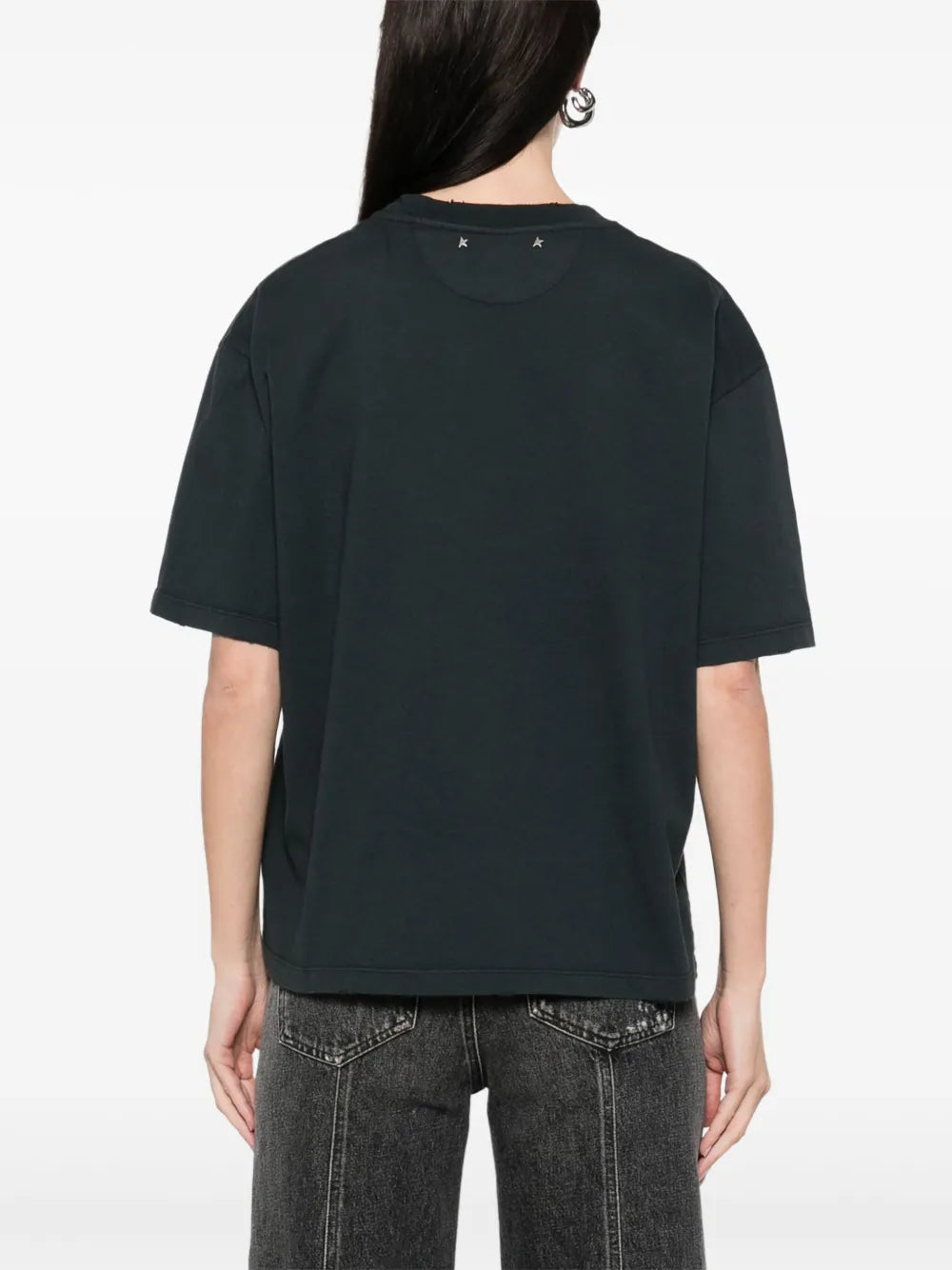 T-shirt Donna GOLDEN GOOSE Washed black