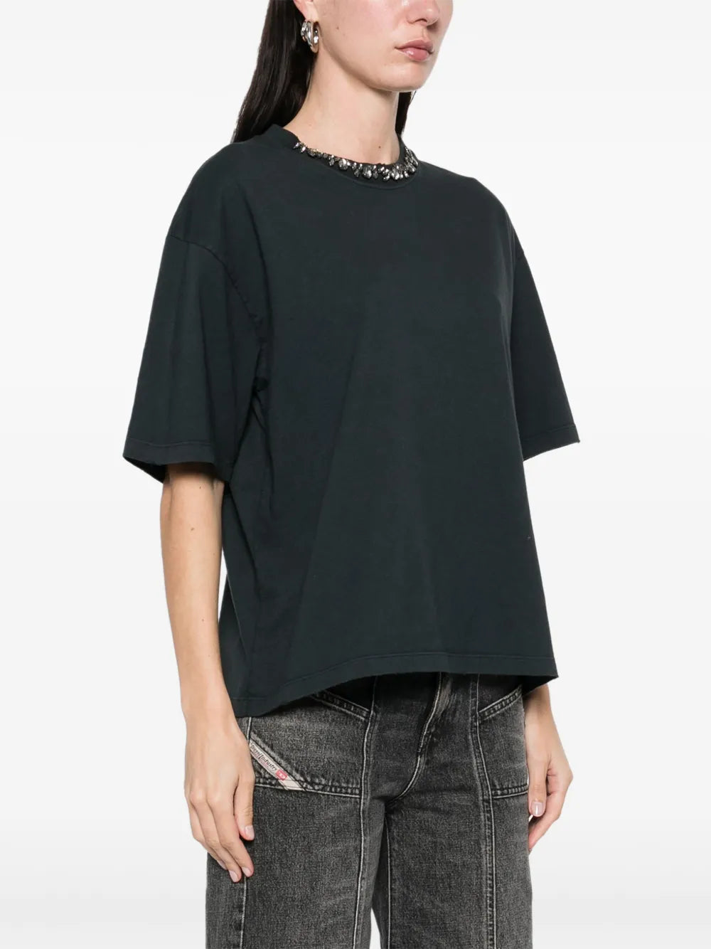 T-shirt Donna GOLDEN GOOSE Washed black