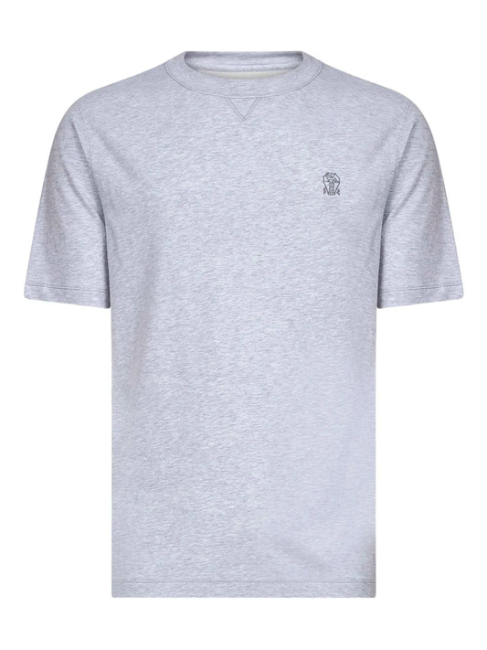 T-shirt Brunello Cucinelli Grigio Chiaro