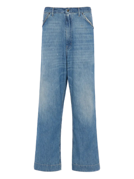 Pantaloni con design patchwork