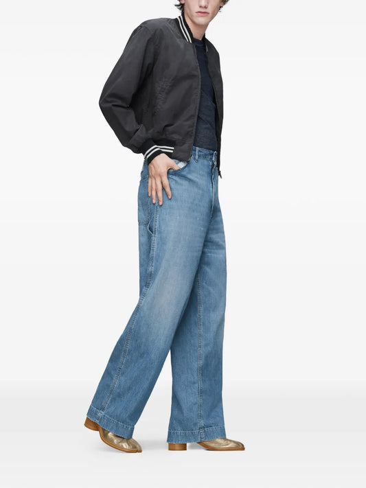 Pantaloni con design patchwork