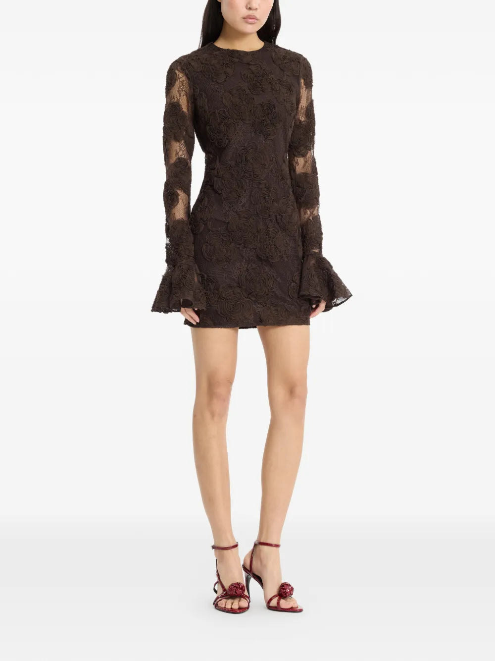 Abito Midi Smanicato con Motivo Jacquard ROTATE