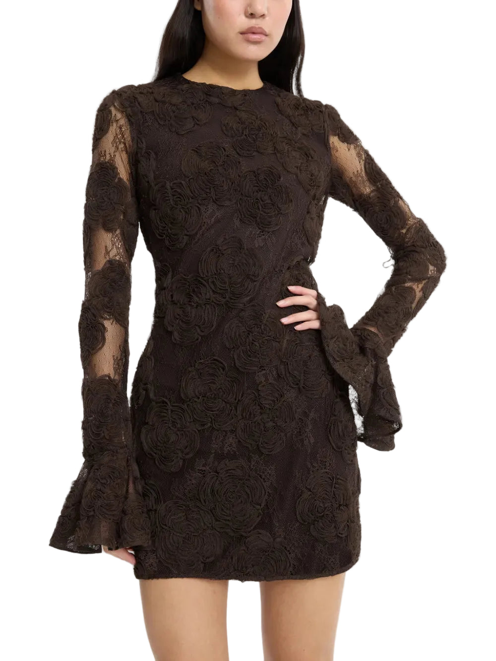 Abito Midi Smanicato con Motivo Jacquard ROTATE