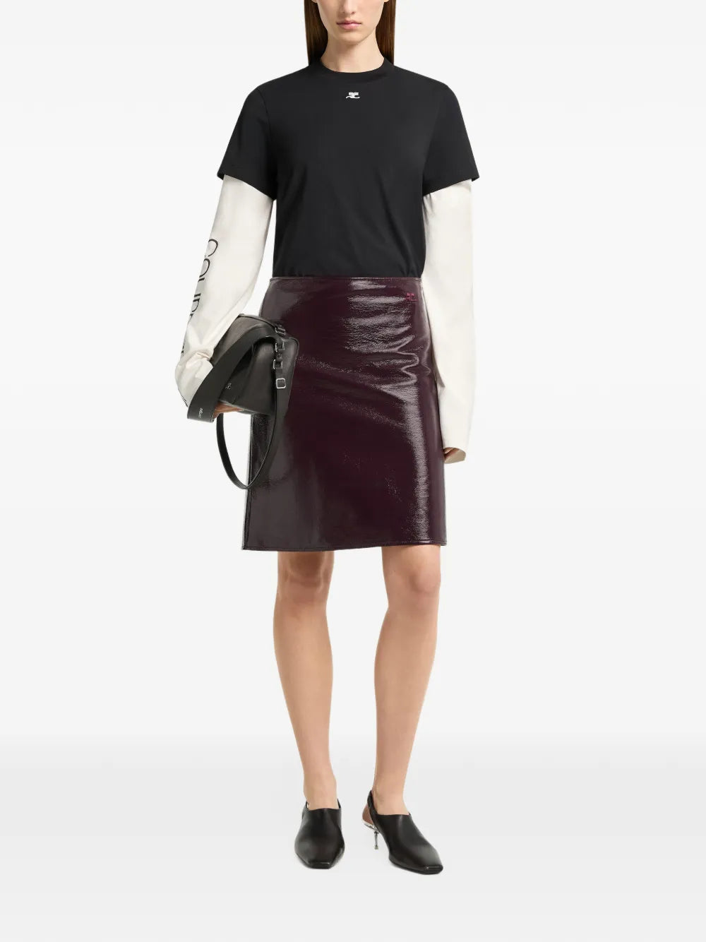 Minigonna Courreges Burnt Red