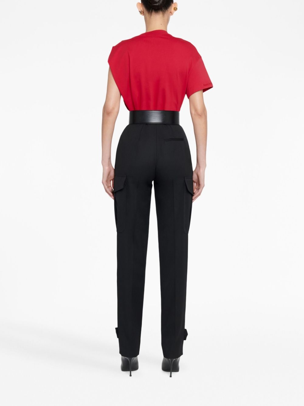 High-waisted trousers