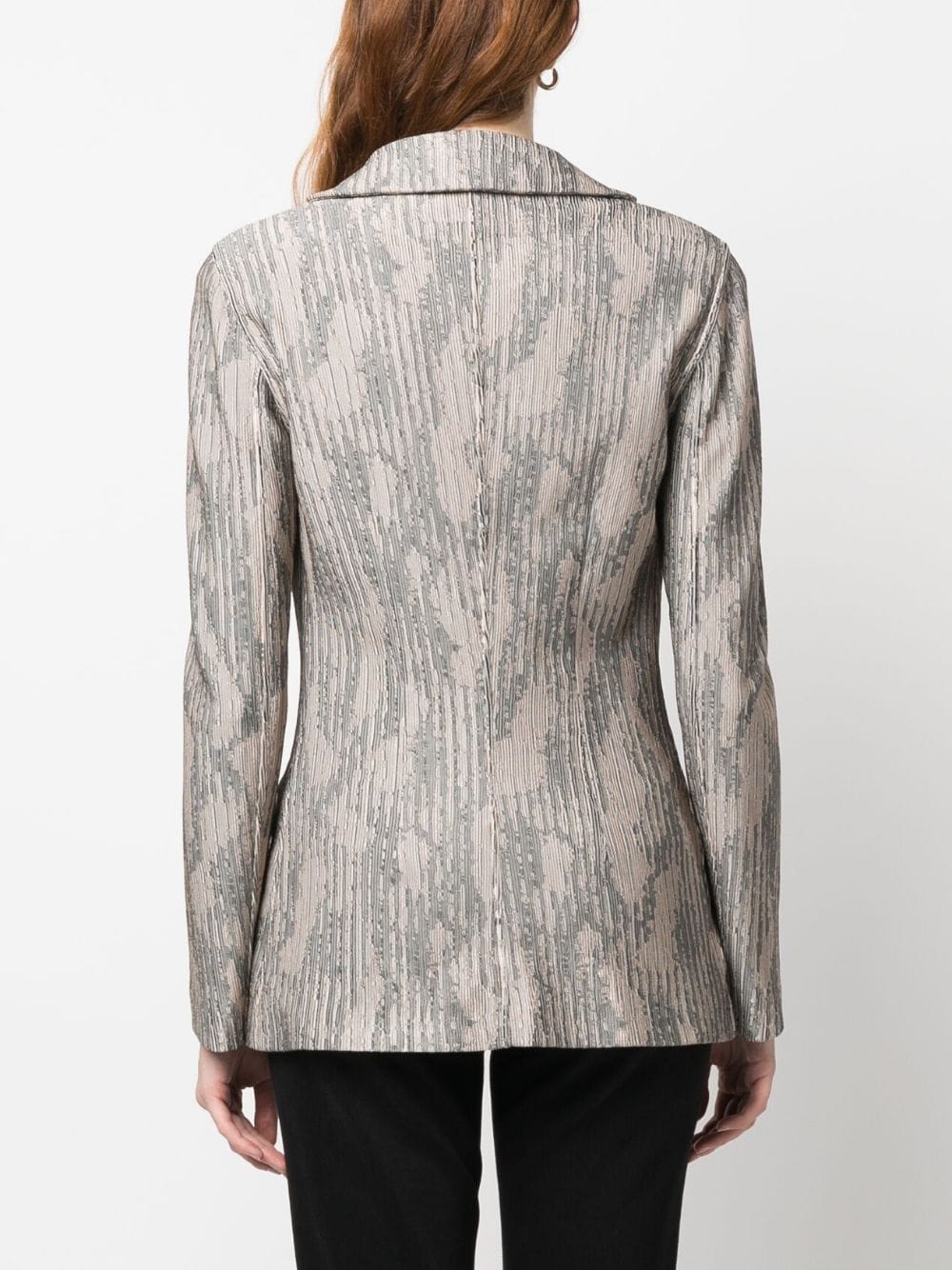 Single-breasted blazer with jacquard effect