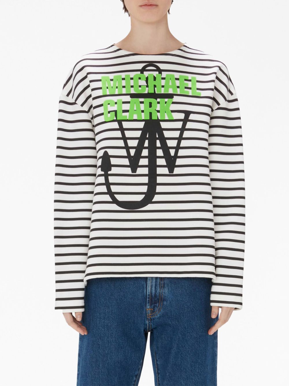 Striped sweatshirt with print