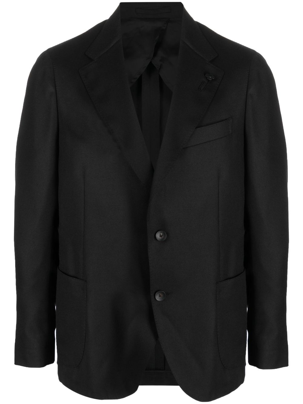 Single-breasted blazer with peak lapels