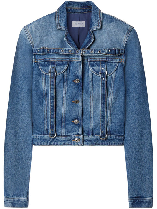 Denim jacket with belt