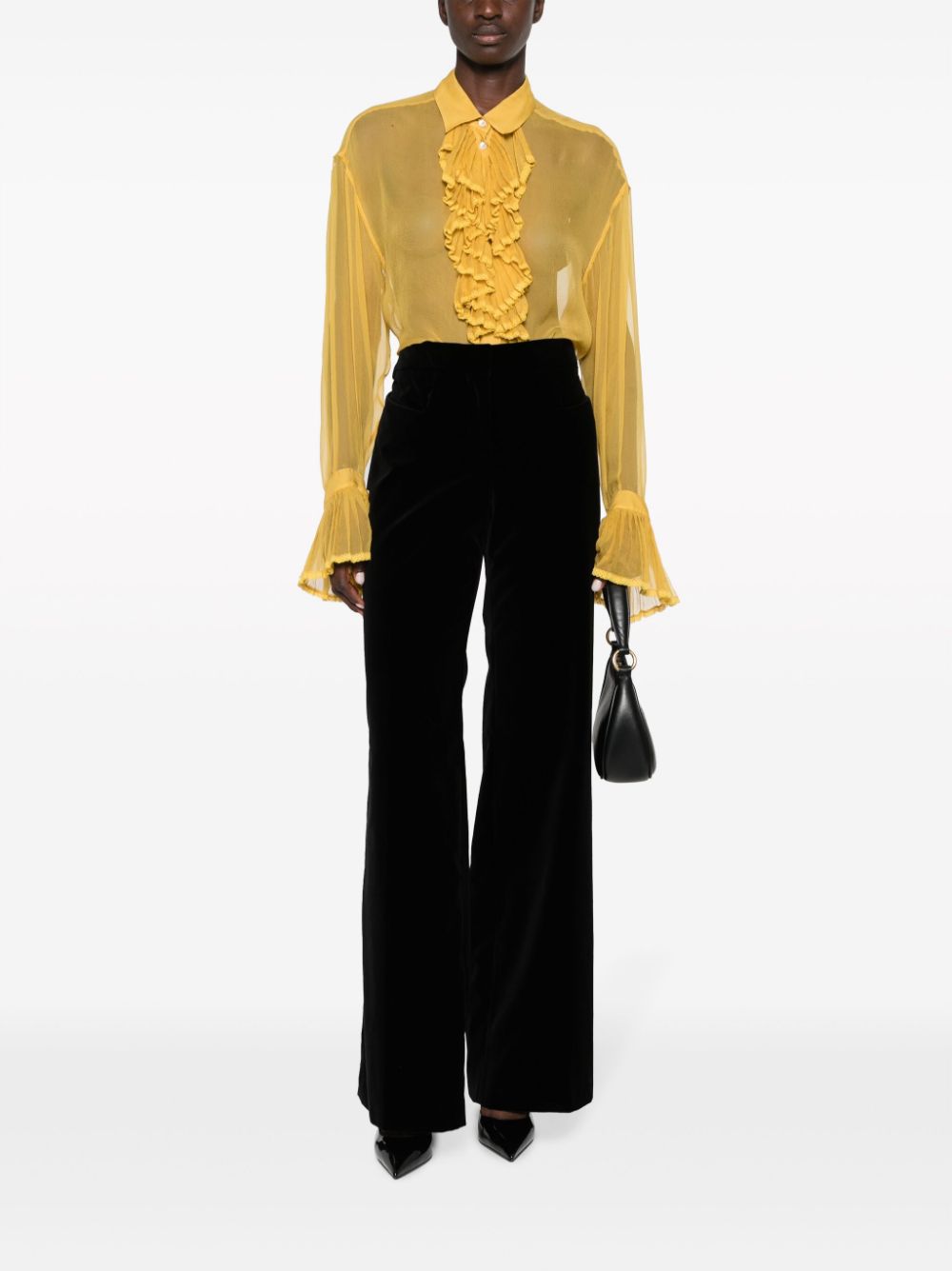 Wide leg trousers