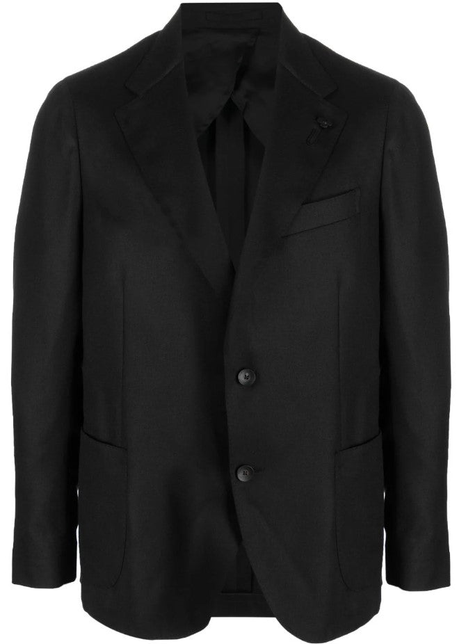 Single-breasted blazer with peak lapels