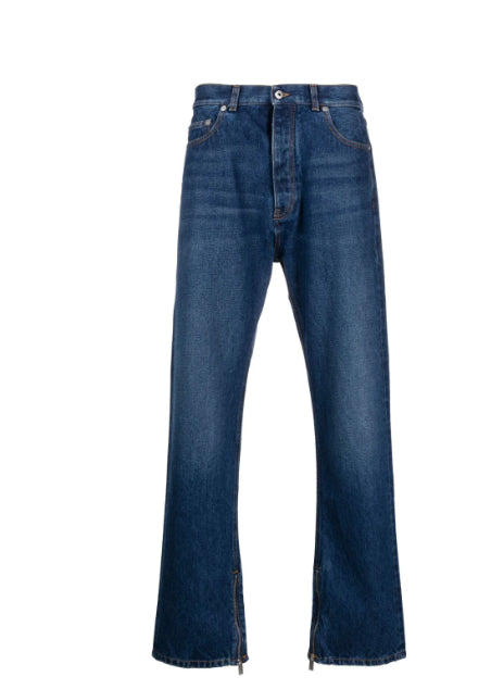 Straight high-waisted jeans