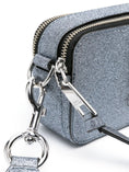 Load image into Gallery viewer, Metallic Snapshot shoulder bag with glitter
