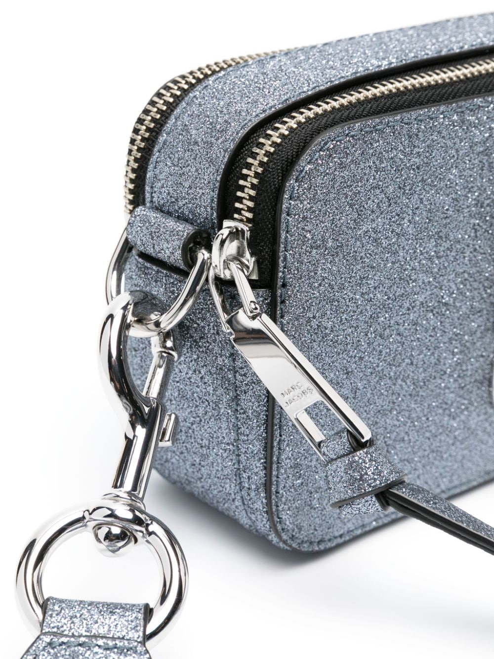 Metallic Snapshot shoulder bag with glitter