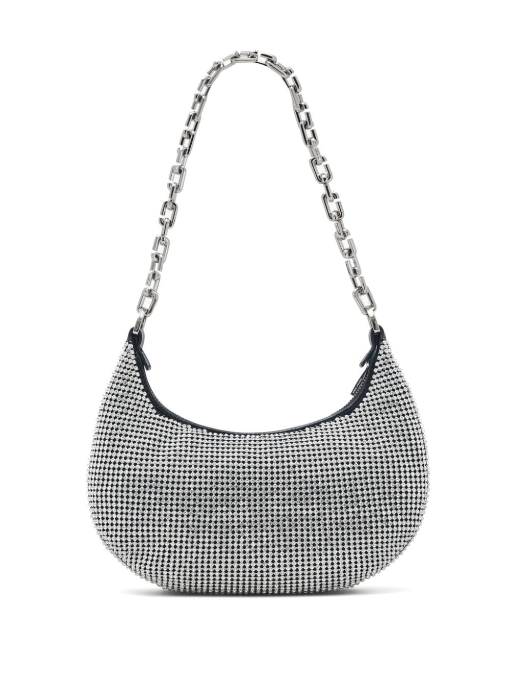 Small Curve shoulder bag with rhinestones