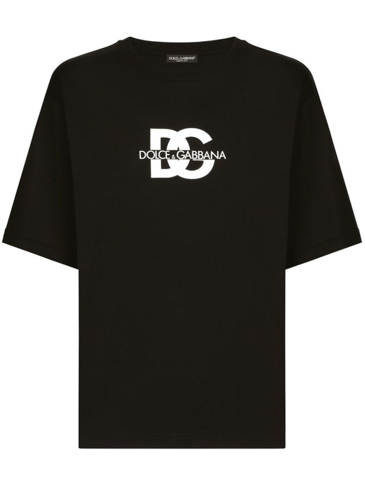 T-shirt manica corta in cotone stampa DG logo