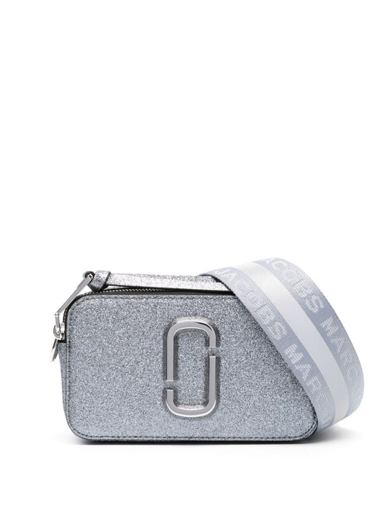 Metallic Snapshot shoulder bag with glitter