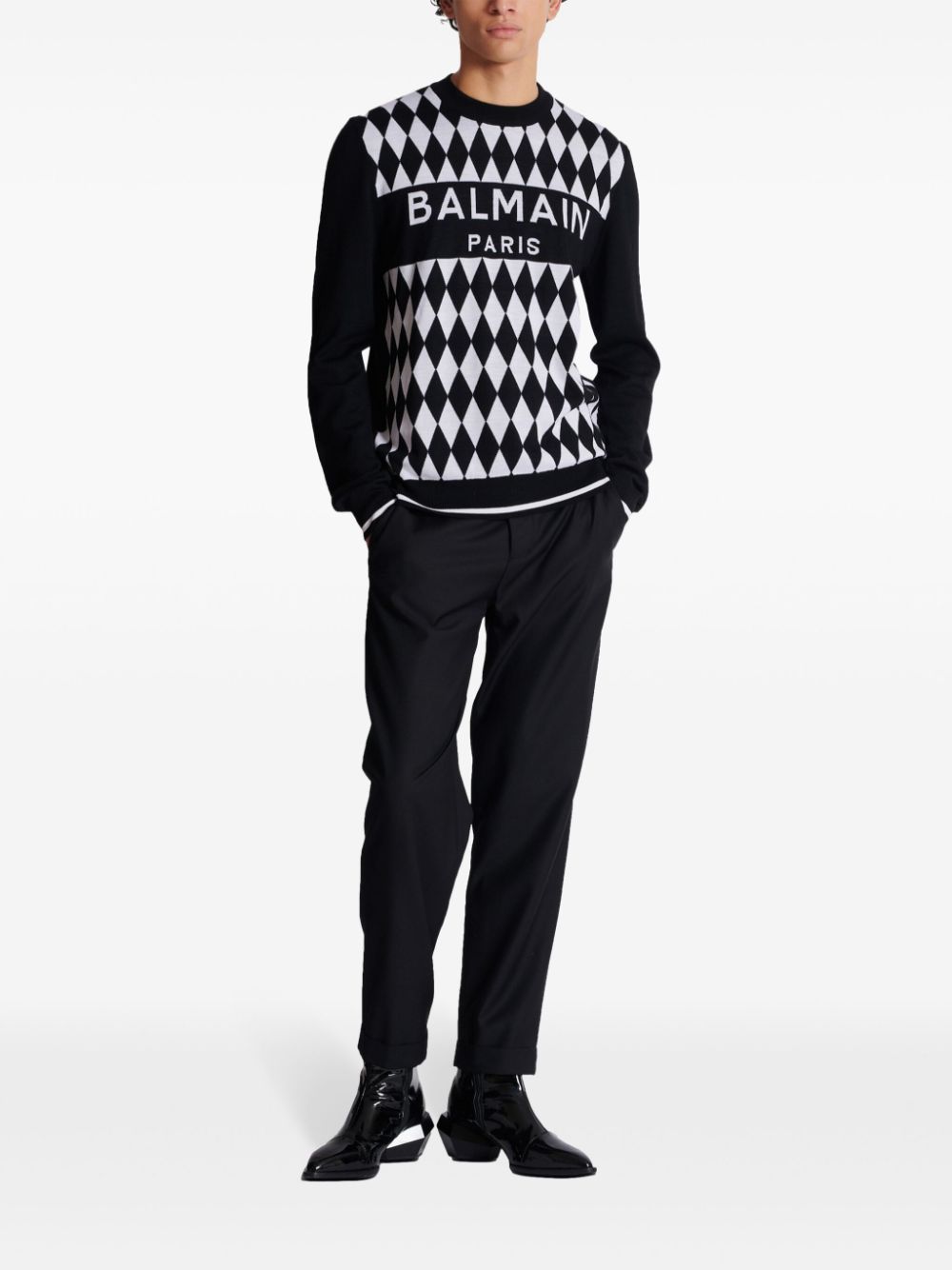 BALMAIN DH1KD000KG95EABNOIR/BLANC