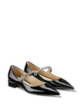 Load image into Gallery viewer, JIMMY CHOO BING PUMP FLATPATBLACK
