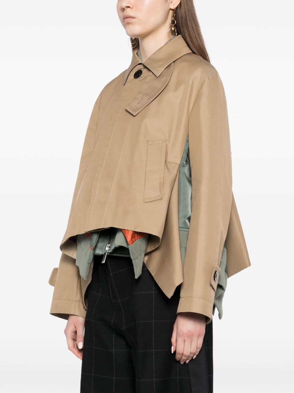 SACAI 24-07514663BEIGE X KHAKI