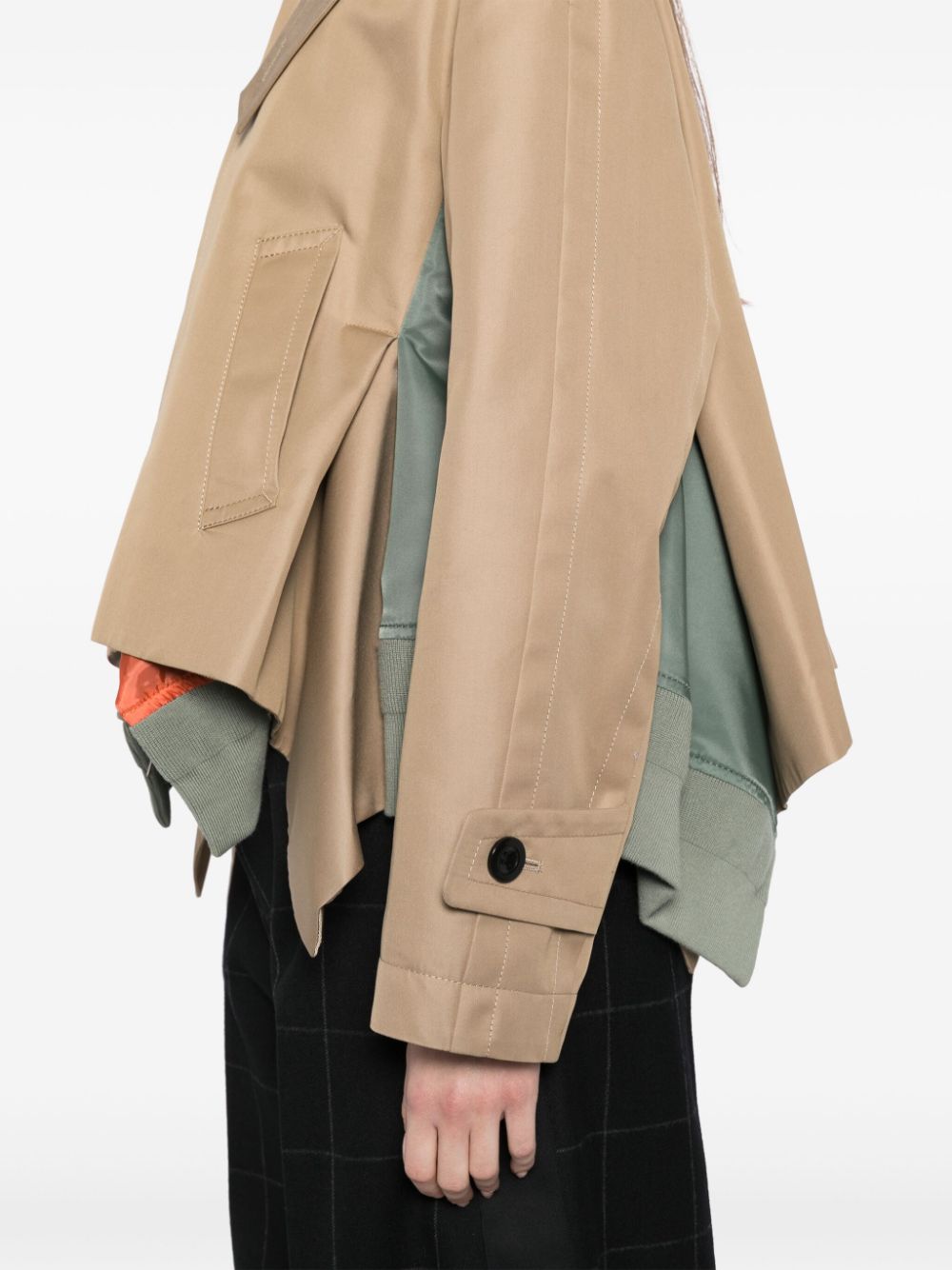 SACAI 24-07514663BEIGE X KHAKI