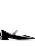 Load image into Gallery viewer, JIMMY CHOO BING PUMP FLATPATBLACK
