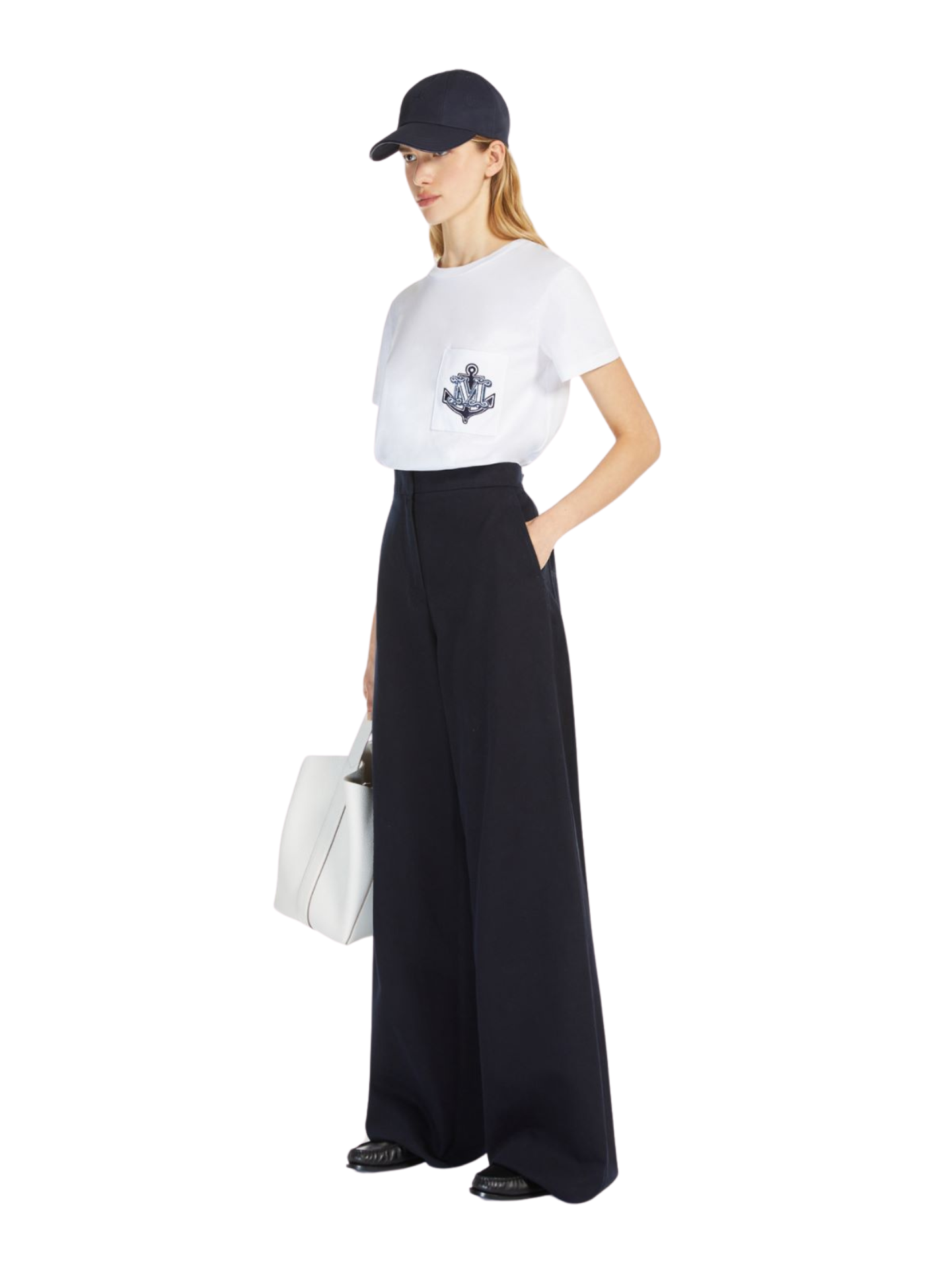 T-shirt in jersey con ricamo 2511941031600ACACIA007 MAX MARA