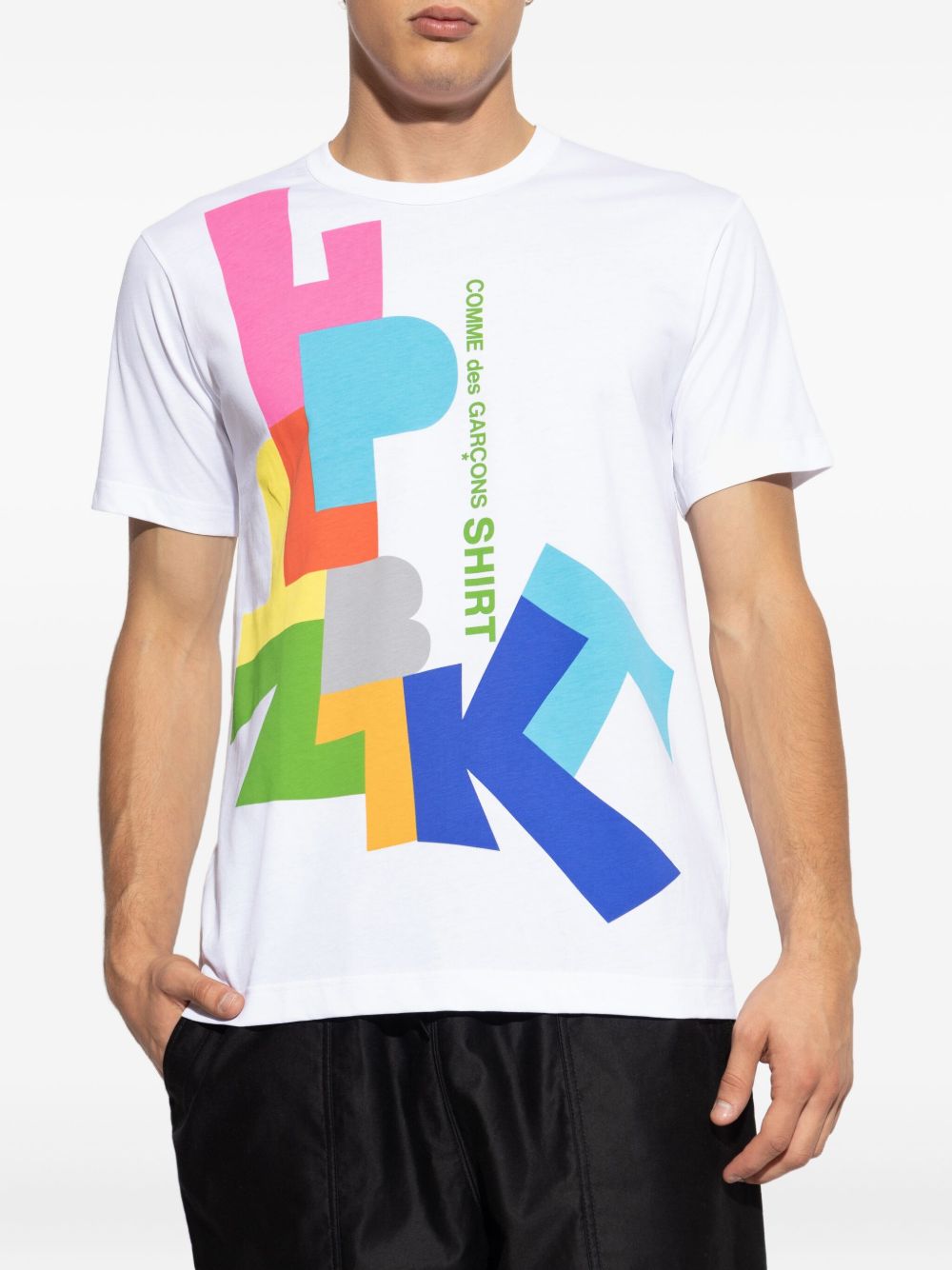 COMME DES GARCONS SHIRT FP-T002-W252WHITE/PRINT