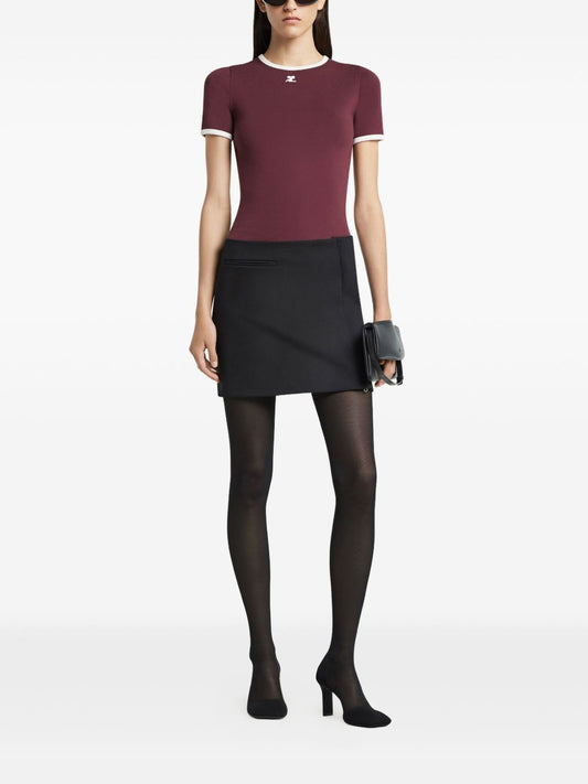 COURREGES 125JTS017JS0203B213BURGUNDY/HERITAGE WHITE