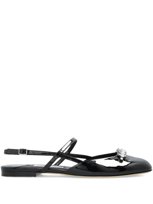 JIMMY CHOO BELINDA SB FLATPATBLACK