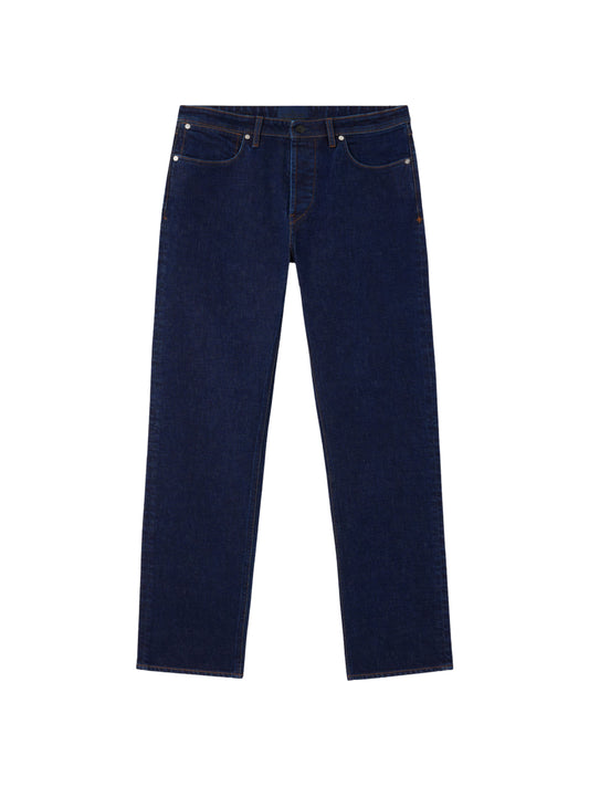 STRETCH INDIGO DENIM-RINSED 