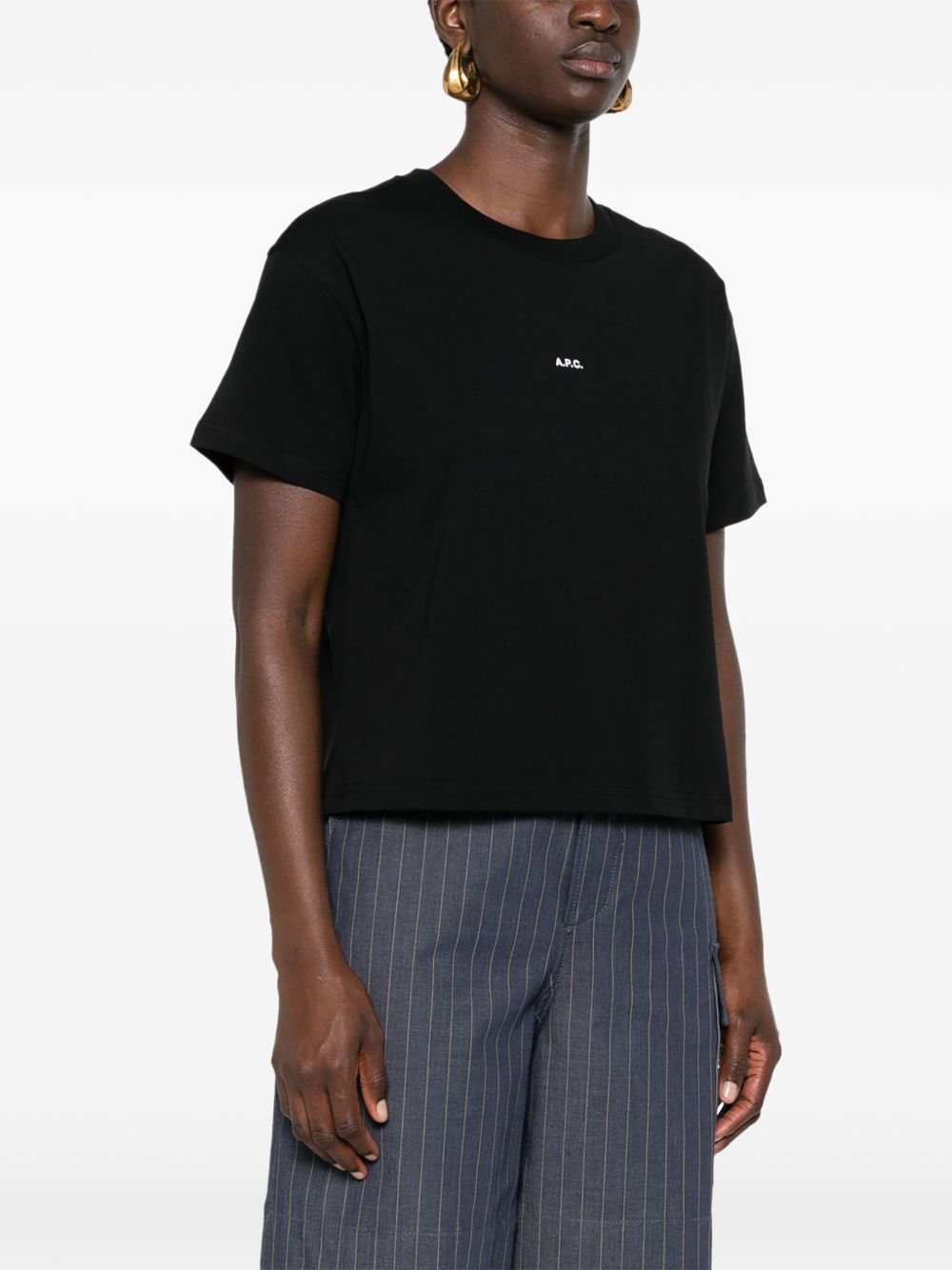 T-shirt crop con stampa 
