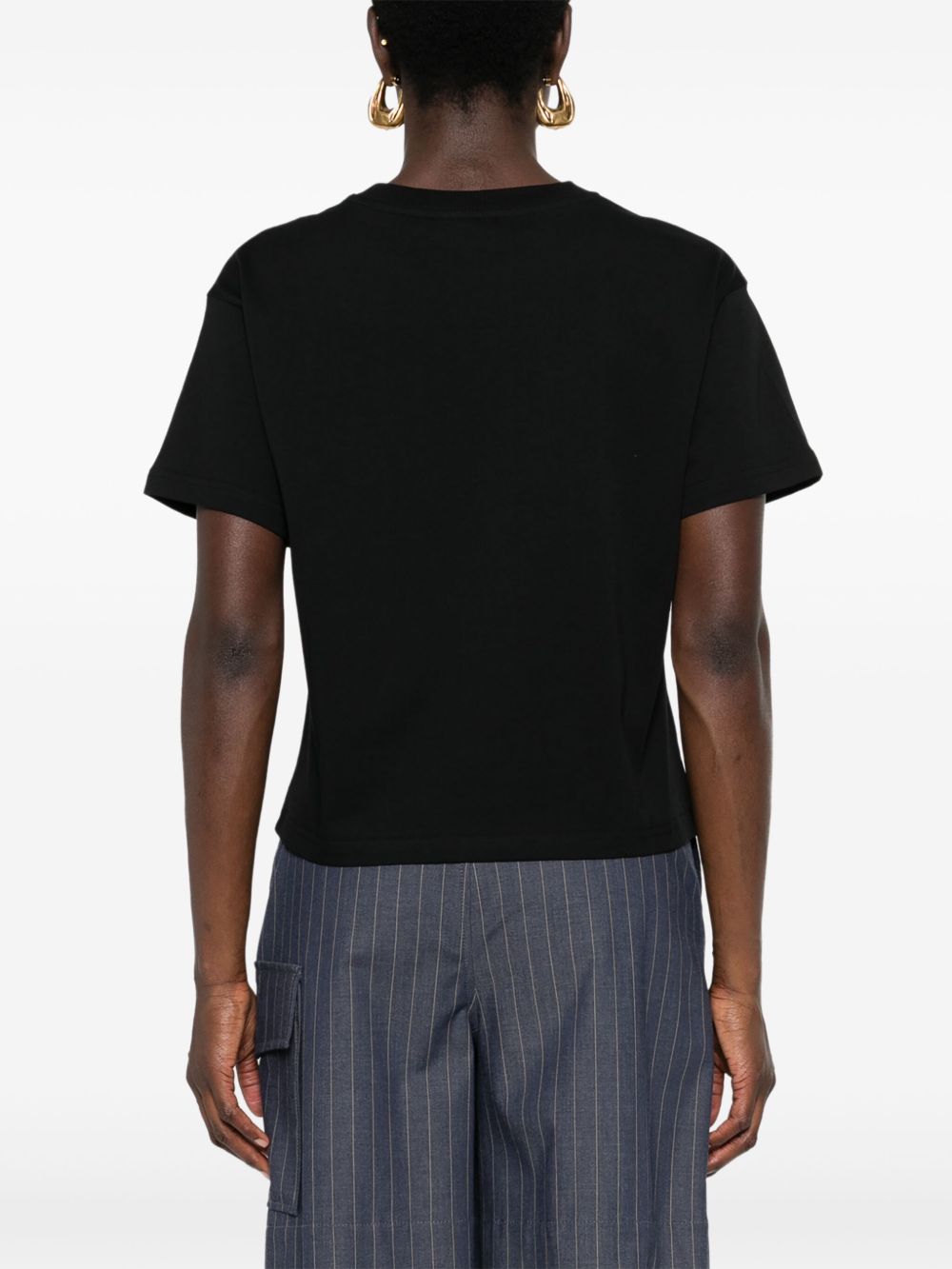 T-shirt crop con stampa 