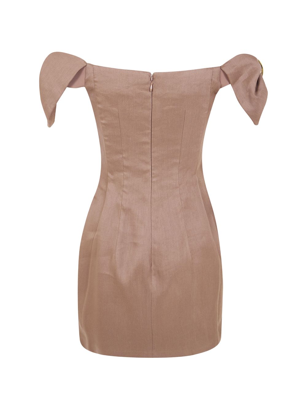 abito con spalle scoperte e dettaglio a fiocco<BR/> 