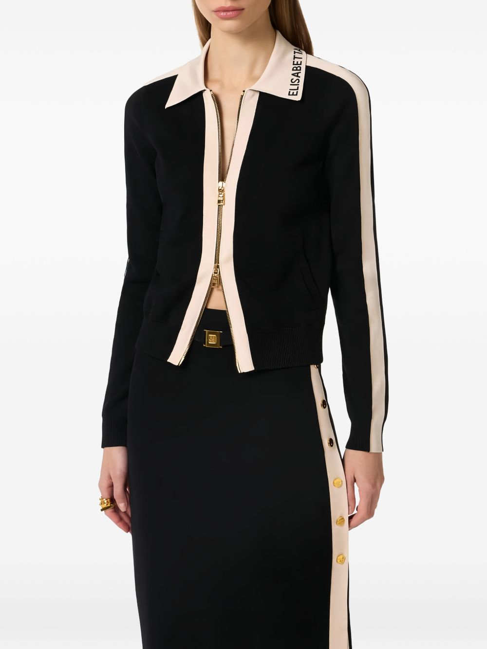 Cardigan con logo 