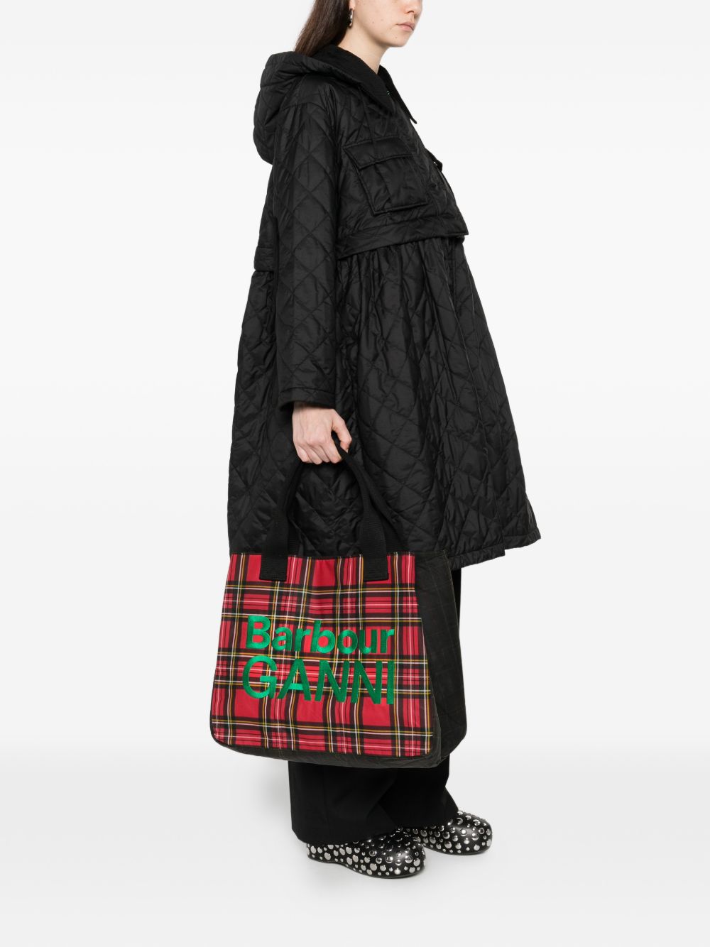 Giacca a vento cerata con stampa leopardata Barbour x GANNI 