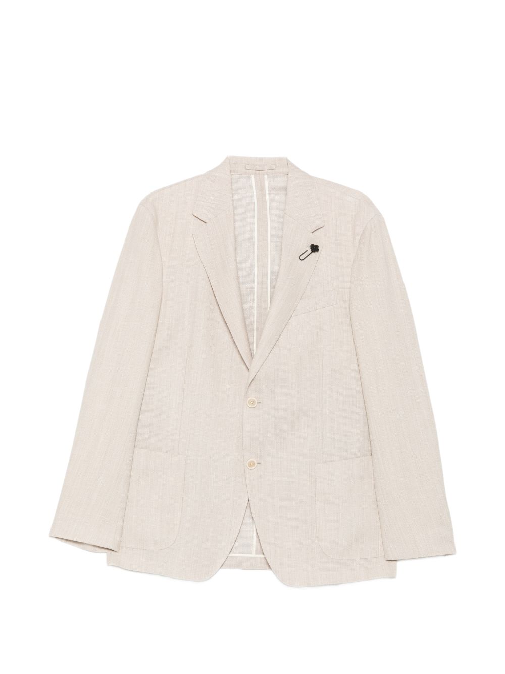 blazer monopetto con spilla a forma di fiore 