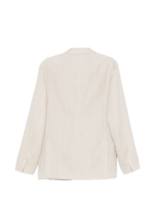 blazer monopetto con spilla a forma di fiore 