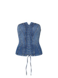Carica l'immagine nel visualizzatore della galleria, Top bustier in denim 
