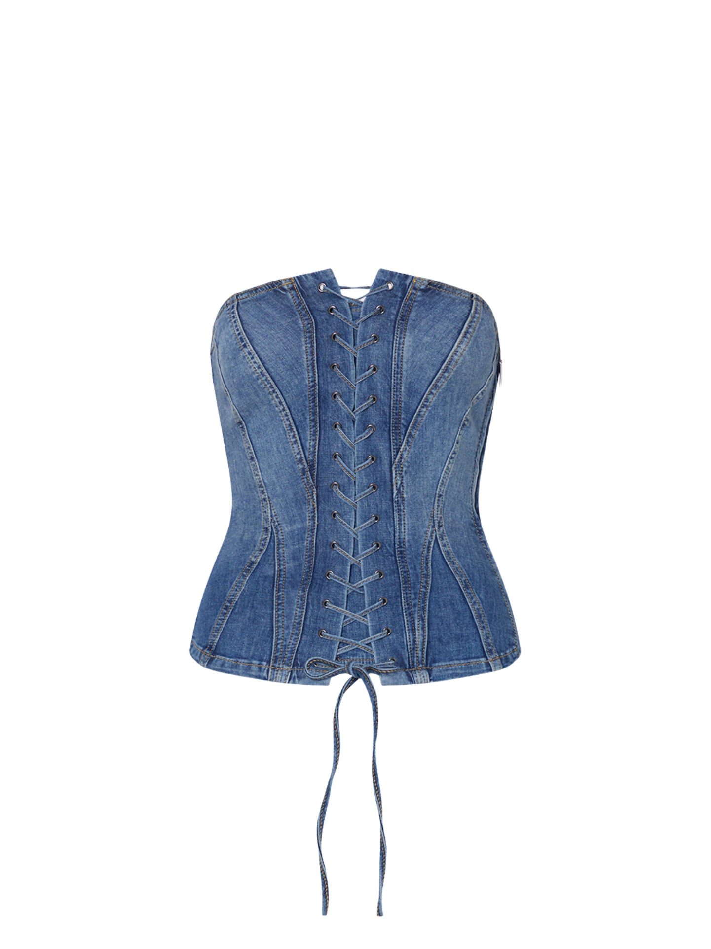Top bustier in denim 