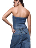 Carica l'immagine nel visualizzatore della galleria, Top bustier in denim 
