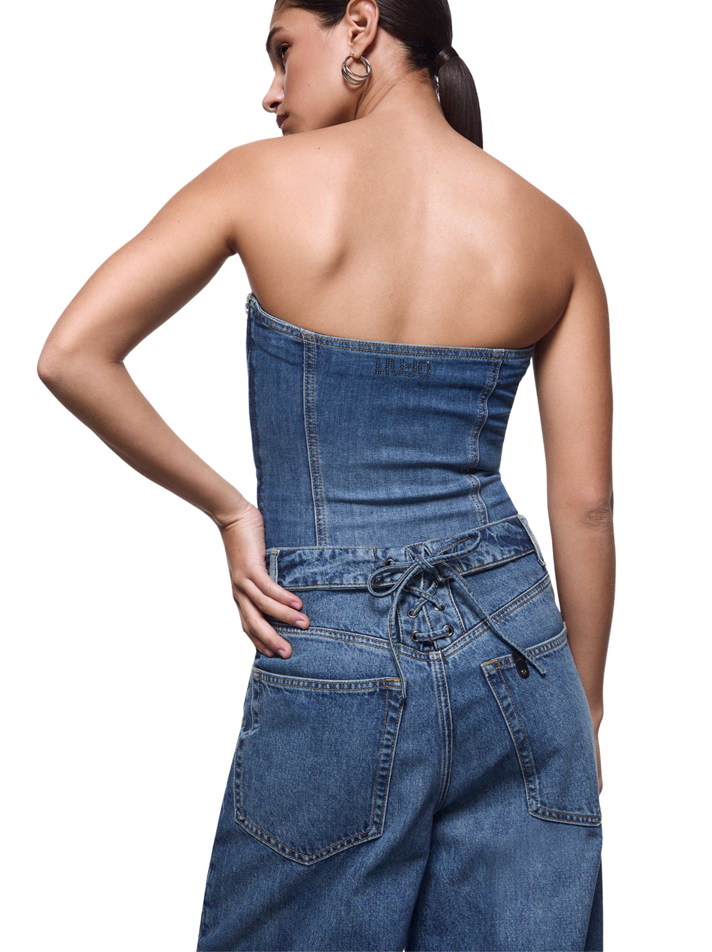 Top bustier in denim 