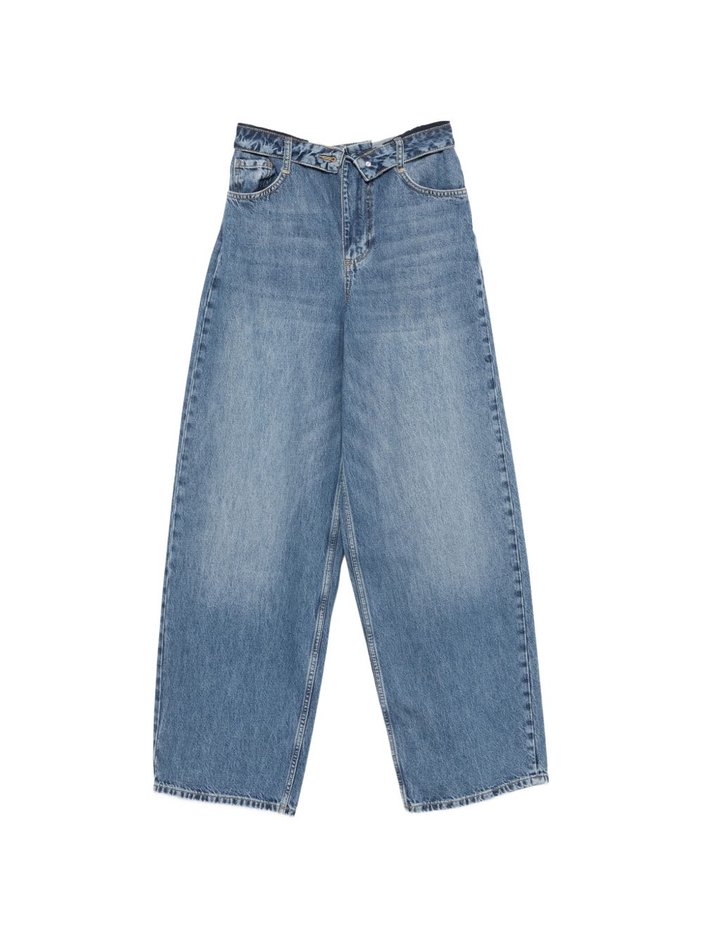 Jeans baggy con stringhe 