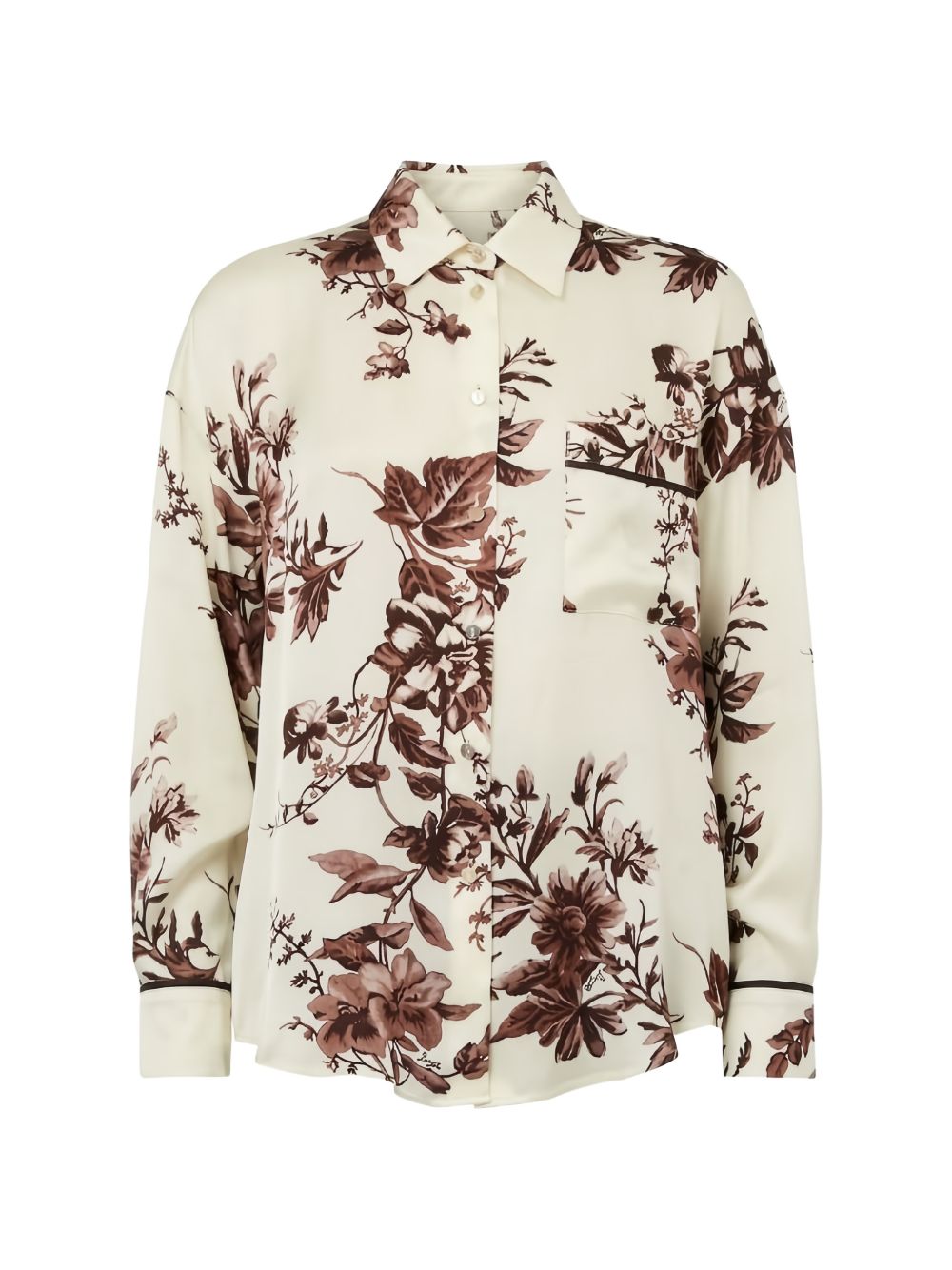 Camicia con stampa a fiori 