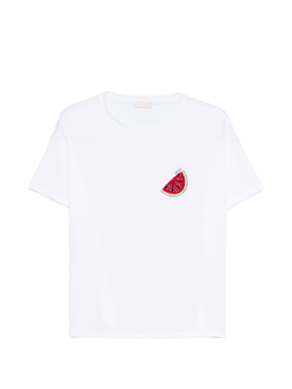 T-shirt girocollo con ricamo 