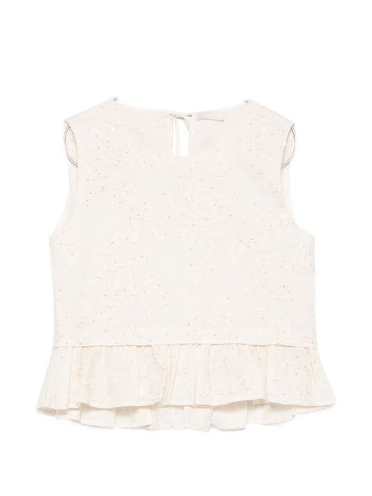 LIU*JO white WA6453T472AP9417NATURAL FLOWER SEQUI
