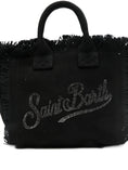 Carica l'immagine nel visualizzatore della galleria, Borsa tote sfrangiata impreziosita da strass, stile vanity 
